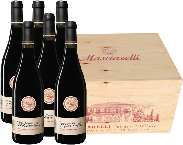 Montepulciano d'Abruzzo DOC 2022, 6er Holzkiste, Masciarelli